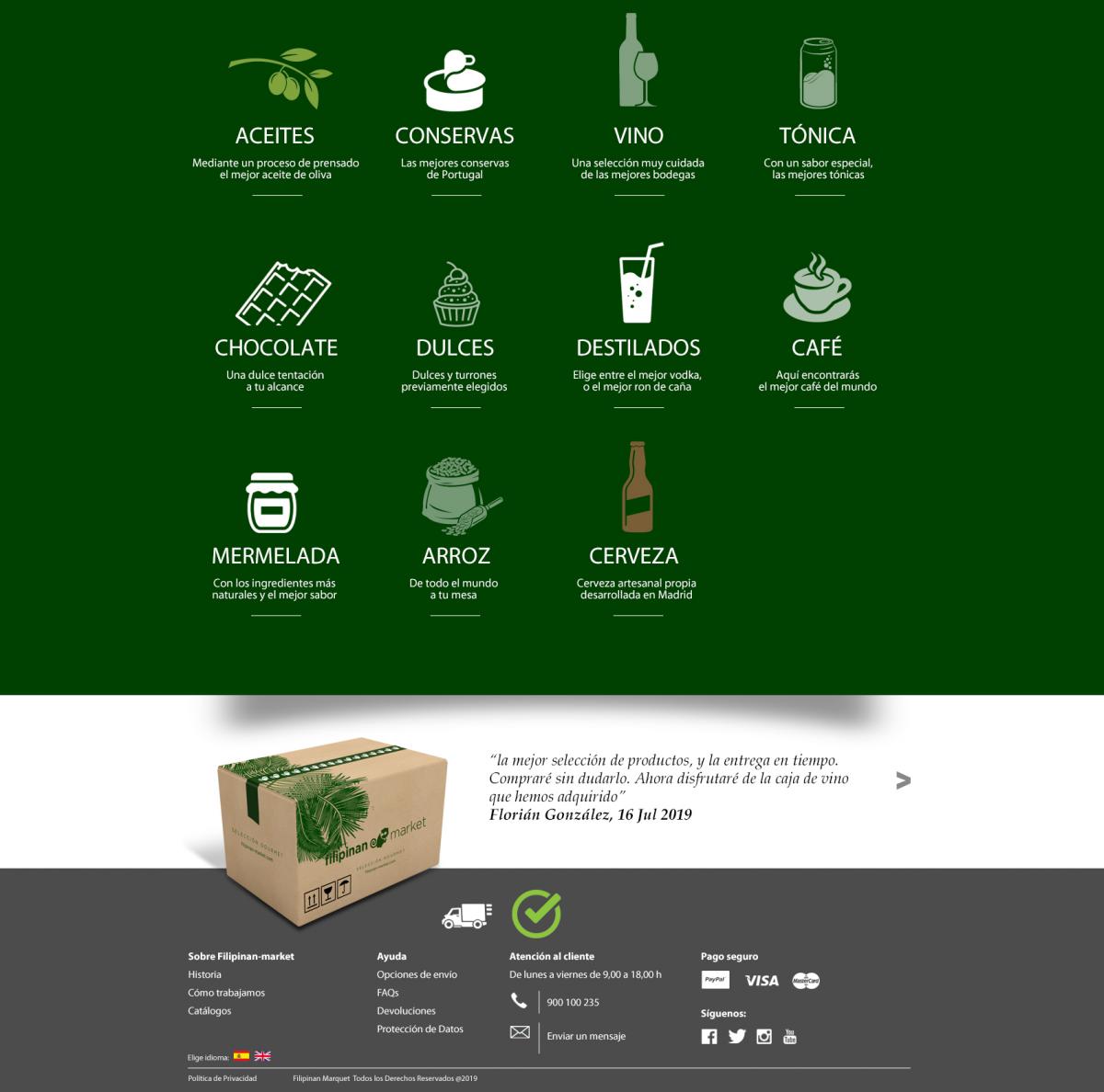 Desarrollo e-commerce Filipinan