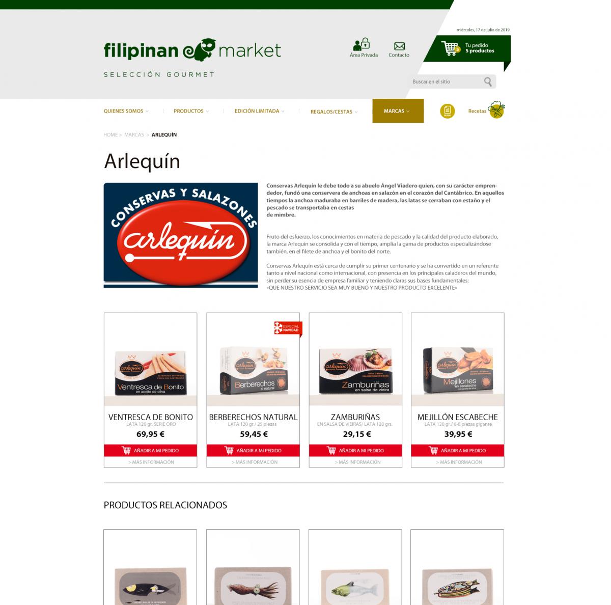 Desarrollo e-commerce Filipinan